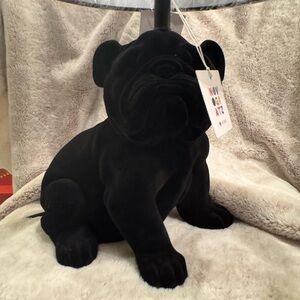 Black Bulldog Table Lamp